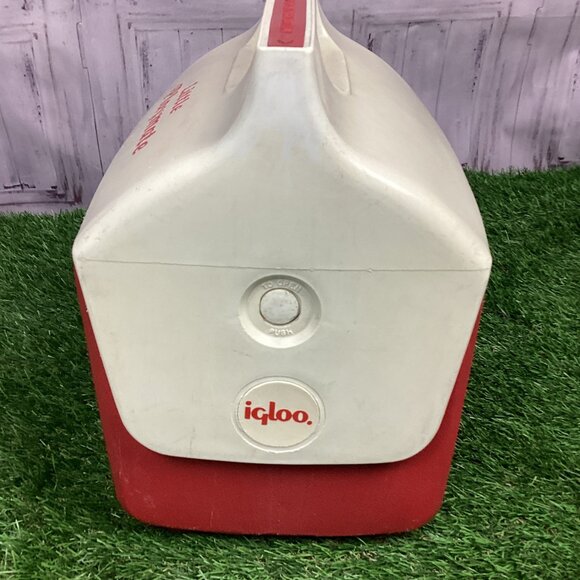 Vintage Little Playmate by Igloo Push Button Red White Logo Cooler - Picture 10 of 16